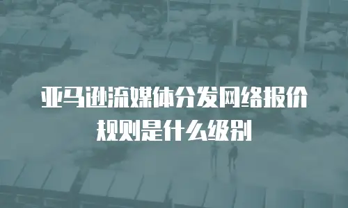 亚马逊流媒体分发网络报价规则是什么级别