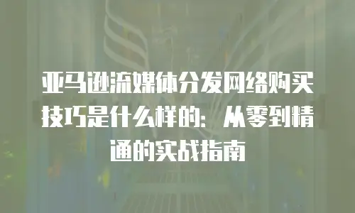 亚马逊流媒体分发网络购买技巧是什么样的：从零到精通的实战指南