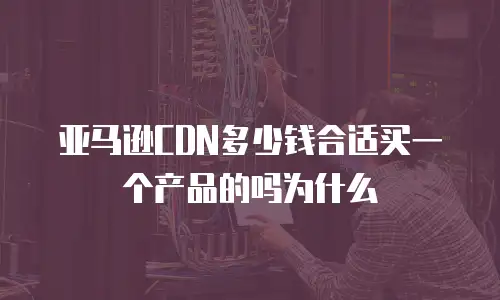 亚马逊CDN多少钱合适买一个产品的吗为什么