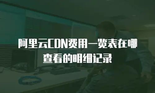 阿里云CDN费用一览表在哪查看的明细记录