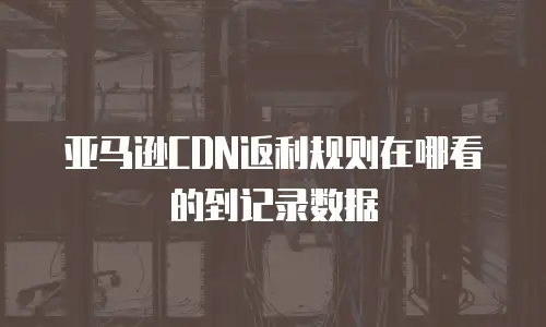 亚马逊CDN返利规则在哪看的到记录数据