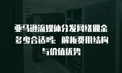 亚马逊流媒体分发网络佣金多少合适吗：解析费用结构与价值优势