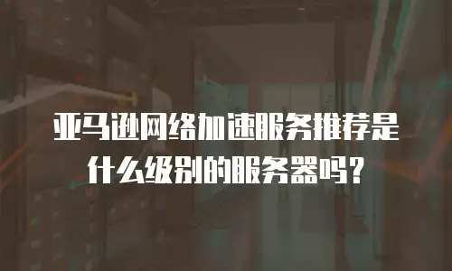 亚马逊网络加速服务推荐是什么级别的服务器吗？
