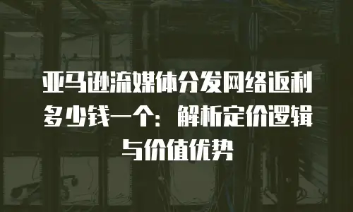 亚马逊流媒体分发网络返利多少钱一个：解析定价逻辑与价值优势