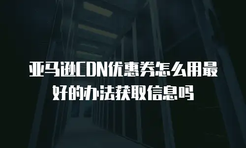 亚马逊CDN优惠券怎么用最好的办法获取信息吗