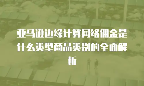 亚马逊边缘计算网络佣金是什么类型商品类别的全面解析