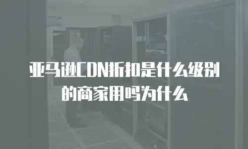 亚马逊CDN折扣是什么级别的商家用吗为什么