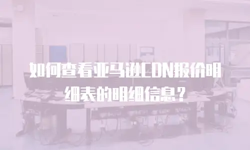 如何查看亚马逊CDN报价明细表的明细信息？