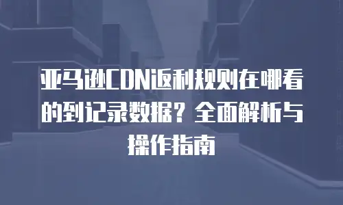 亚马逊CDN返利规则在哪看的到记录数据？全面解析与操作指南