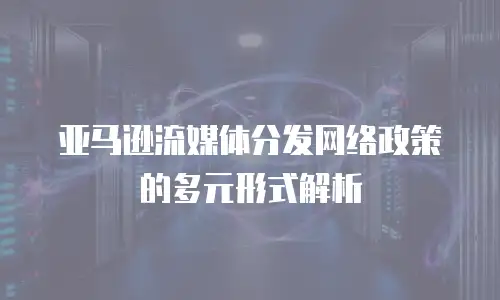 亚马逊流媒体分发网络政策的多元形式解析