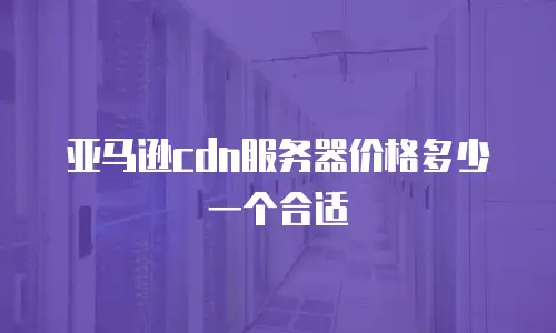亚马逊cdn服务器价格多少一个合适