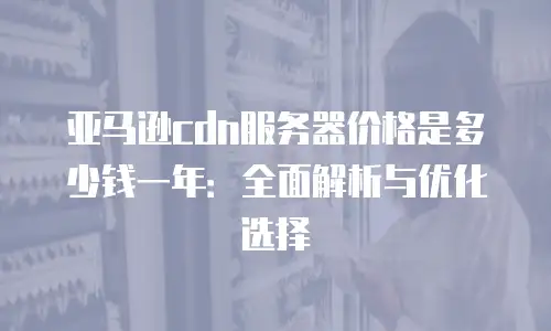 亚马逊cdn服务器价格是多少钱一年：全面解析与优化选择