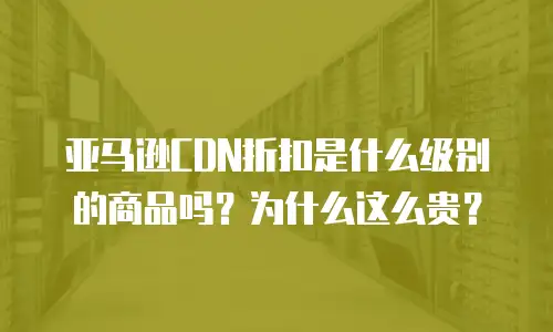 亚马逊CDN折扣是什么级别的商品吗？为什么这么贵？