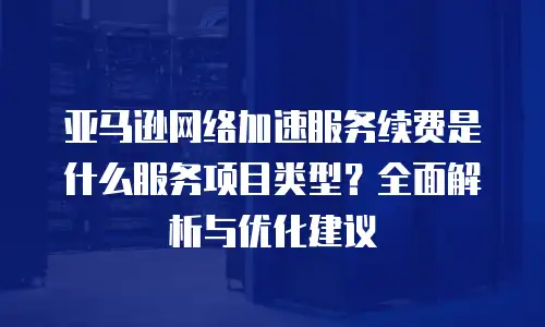 亚马逊网络加速服务续费是什么服务项目类型？全面解析与优化建议