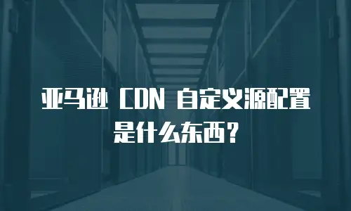 亚马逊 CDN 自定义源配置是什么东西？