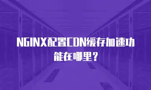 NGINX配置CDN缓存加速功能在哪里？