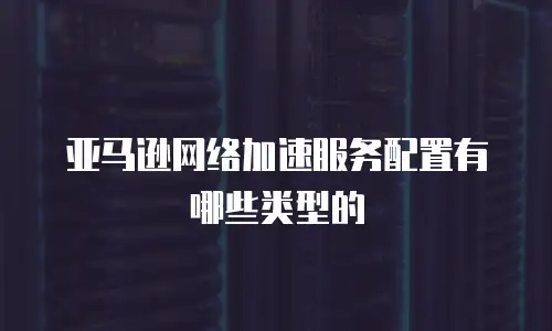 亚马逊网络加速服务配置有哪些类型的