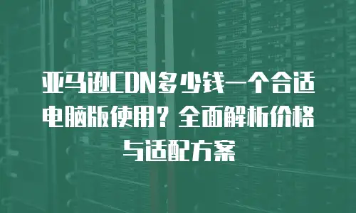 亚马逊CDN多少钱一个合适电脑版使用？全面解析价格与适配方案