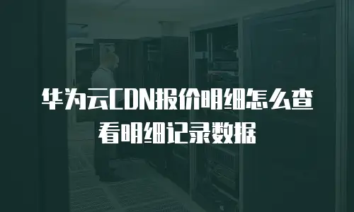 华为云CDN报价明细怎么查看明细记录数据