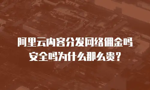 阿里云内容分发网络佣金吗安全吗为什么那么贵？