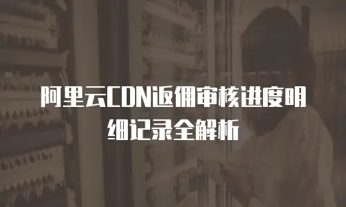 阿里云CDN返佣审核进度明细记录全解析