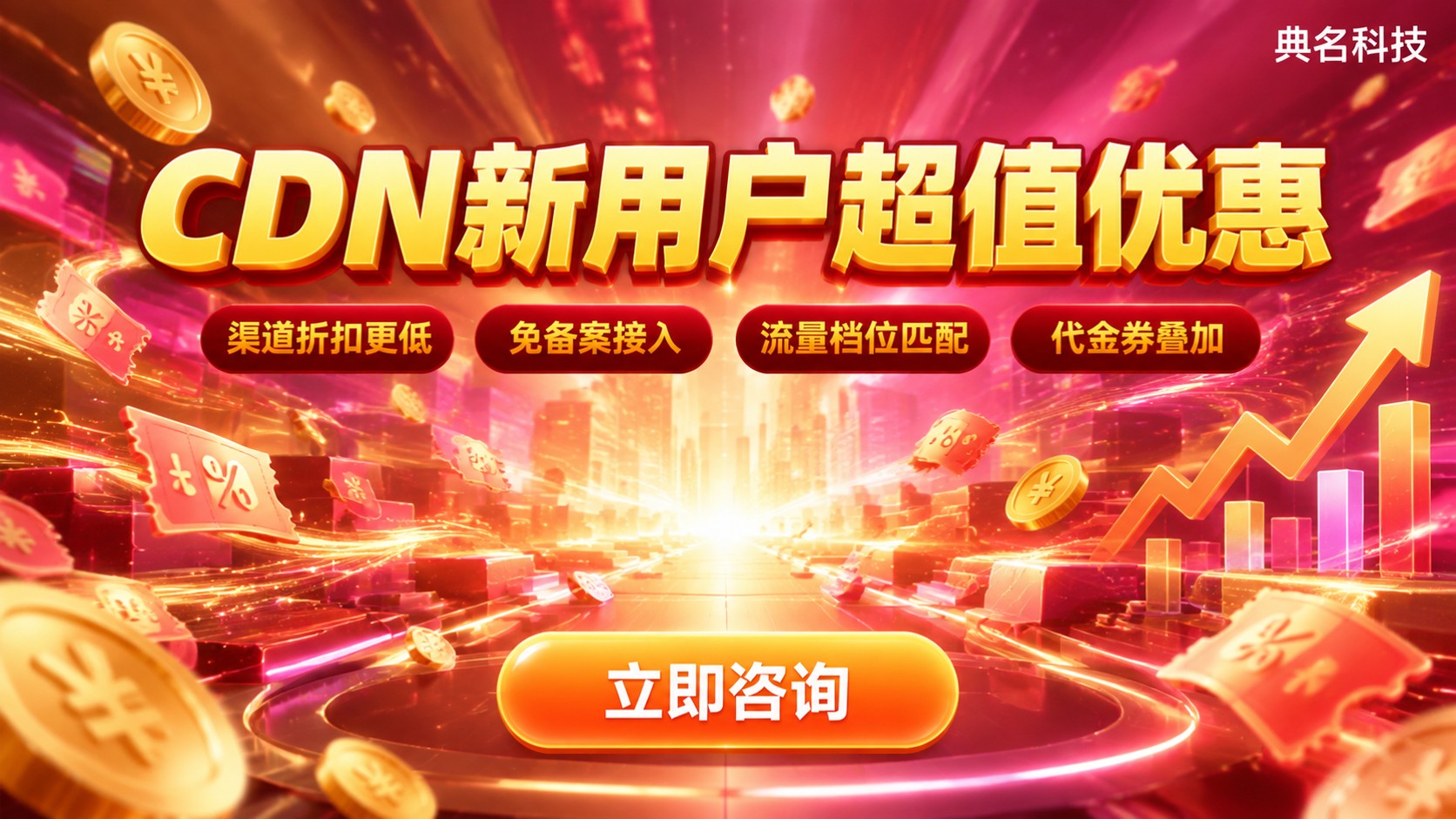 CDN新用户优惠力度对比：代金券与折扣明细